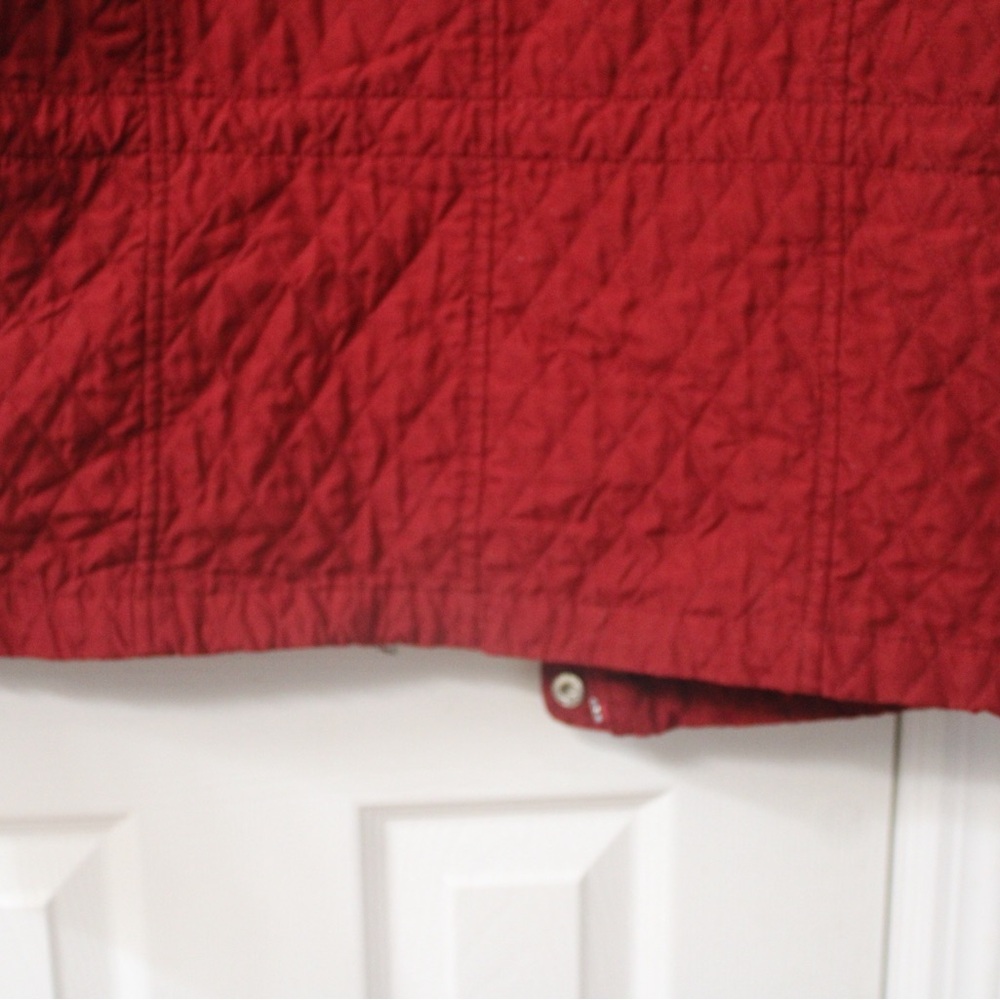 Merona Size M Red Utility Jacket with zipper and snap closure with snap pockets - Picture 9 of 9